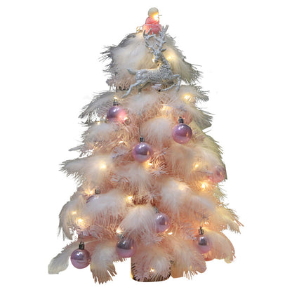 Small Pink Feather Christmas Tree