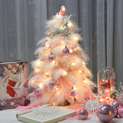 Small Pink Feather Christmas Tree