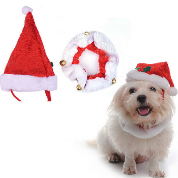 Pet Christmas Hat Bib