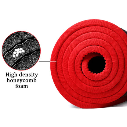 10MM Yoga Mat; Carpet Edge-Covered; Tear Resistant Yoga Mat With Bag &amp; Strap