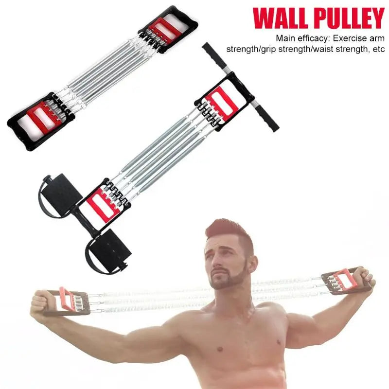 Spring Chest Developer; Stainless Steel Resistance Bands