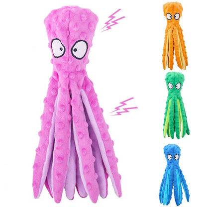 Octopus Soft Shell Plush Dog Toy