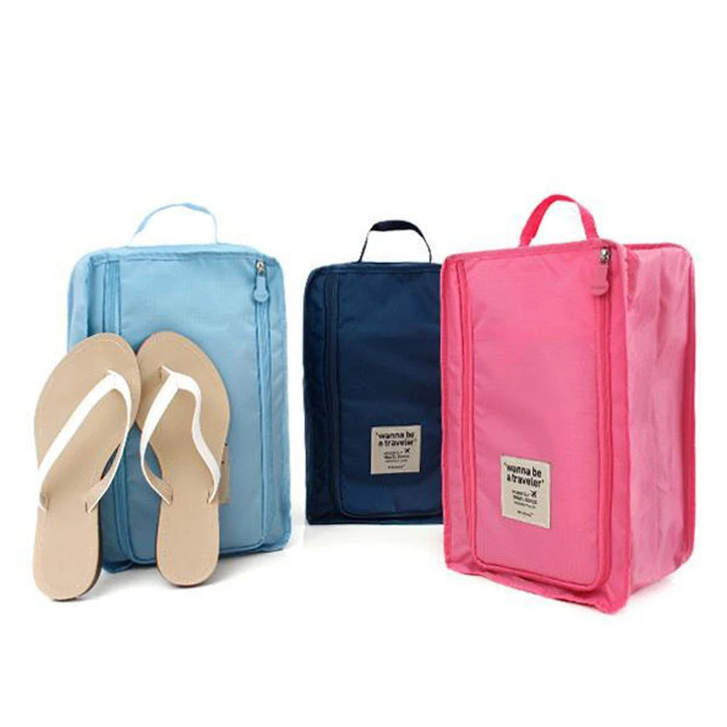 Waterproof Shoes &amp; Clothing Bag; Convenient Travel Storage Bag; Nylon Portable Organizer Bags; Shoe Sorting Pouch; Multifunction