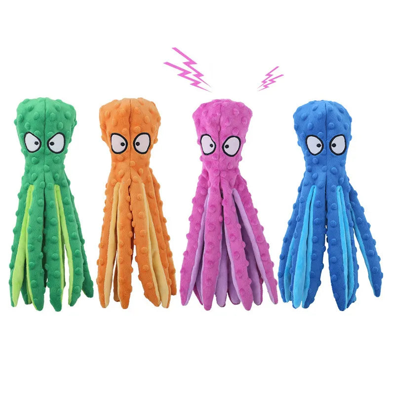 Octopus Soft Shell Plush Dog Toy