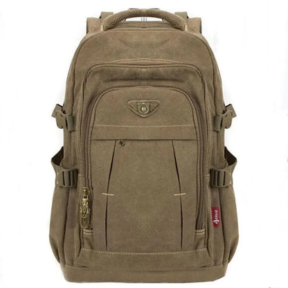 Military Canvas Backpack; Travel, School, Leisure