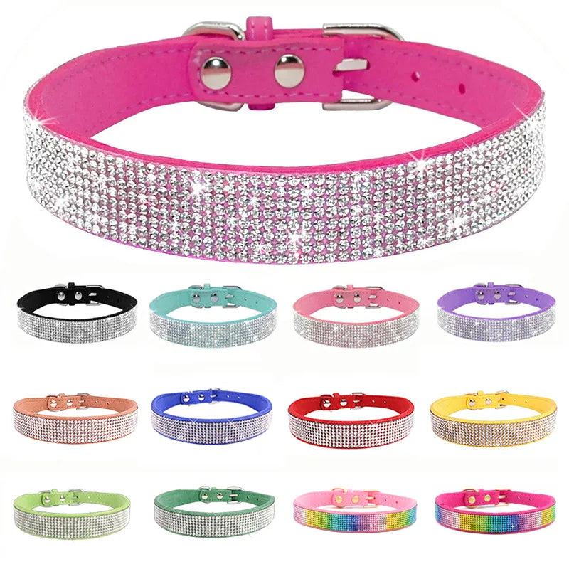 Crystal Glitter Dog Collar