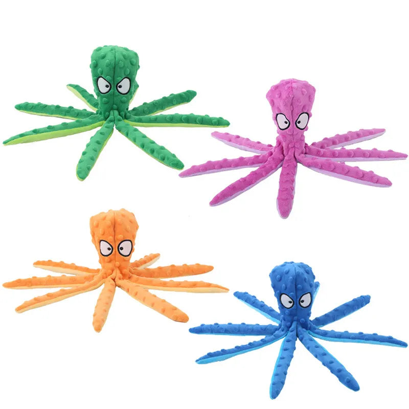 Octopus Soft Shell Plush Dog Toy