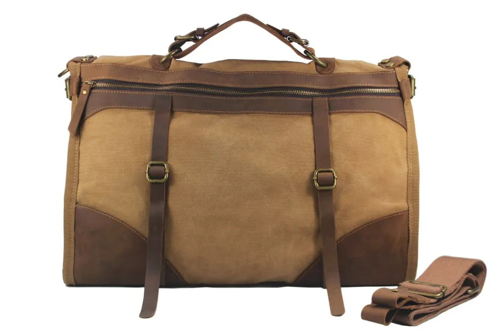 Vintage Retro Military Canvas Travel/Business Duffle Bag