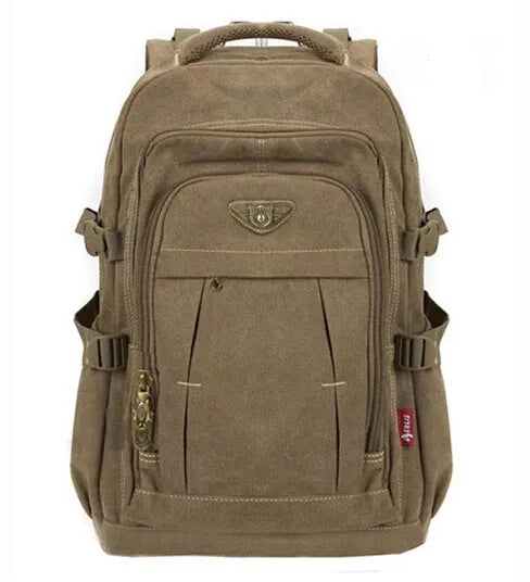 Canvas Backpack; Travel, School, Leisure; Large Capacity