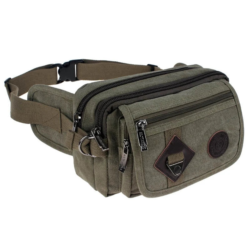 High Quality Canvas Messenger Bag; Waist Pack; Travel Belt