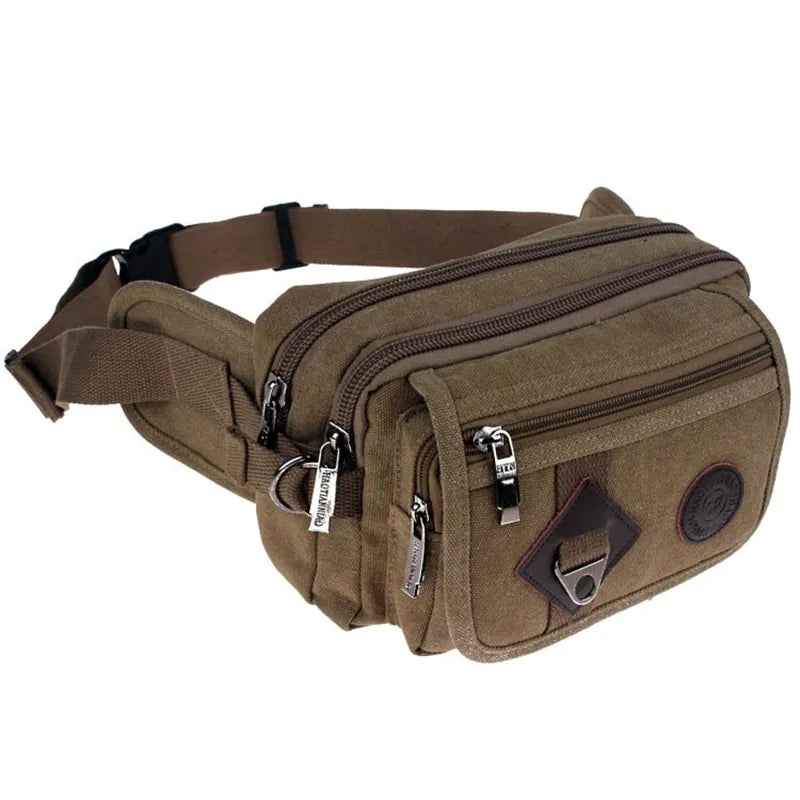 High Quality Canvas Messenger Bag; Waist Pack; Travel Belt