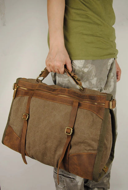 Vintage Retro Military Canvas Travel/Business Duffle Bag