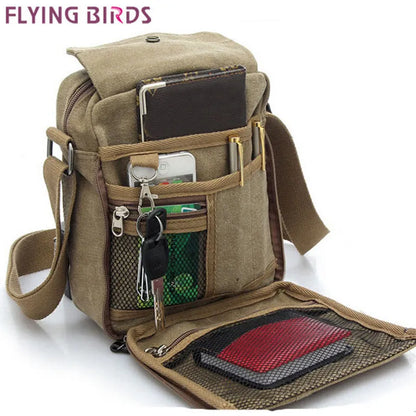 Flying Birds Messenger Bag; Shoulder Bag; Canvas; High Quality