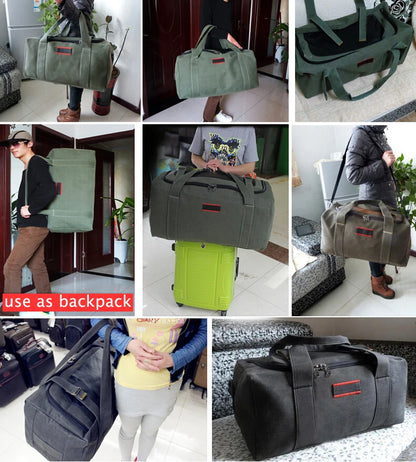 Travel Bag; Large Capacity; Luggage, Travel Duffle Bag; Canvas, Waterproof