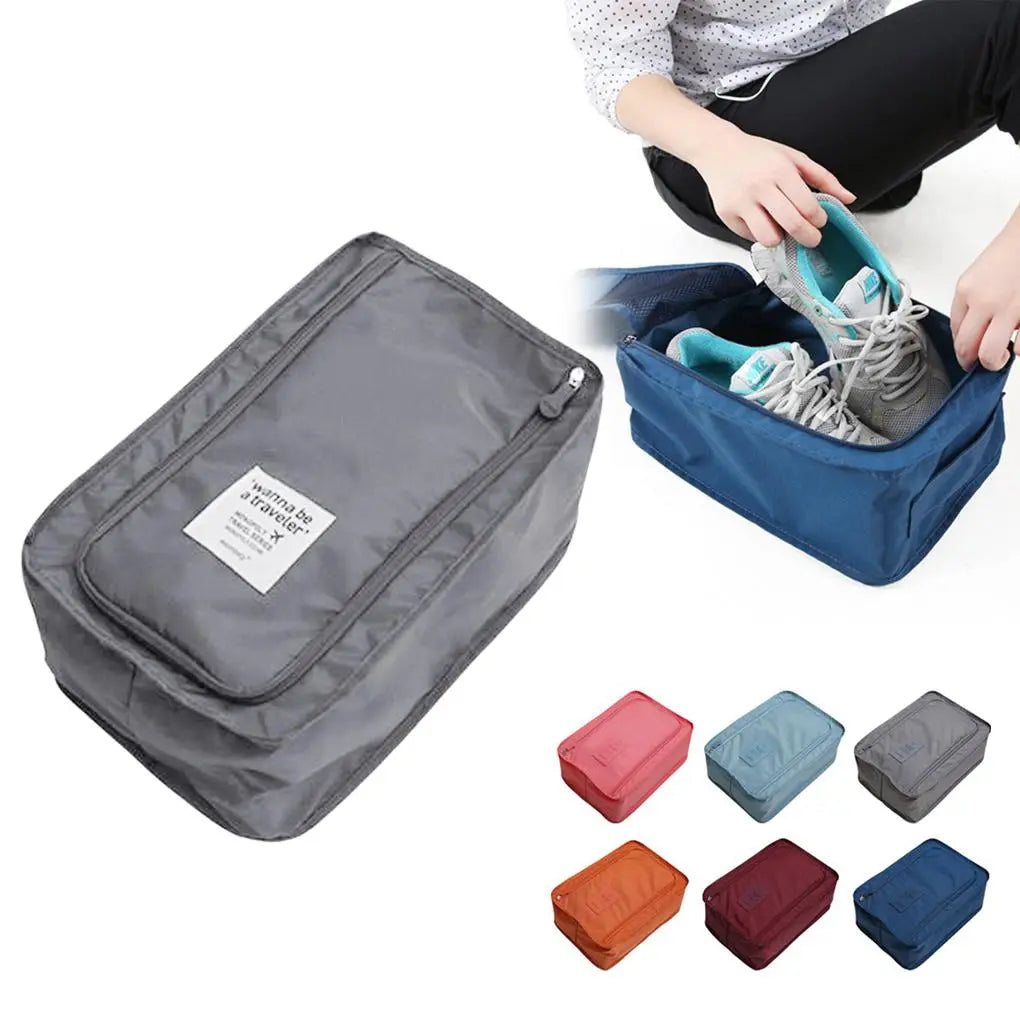 Waterproof Shoes &amp; Clothing Bag; Convenient Travel Storage Bag; Nylon Portable Organizer Bags; Shoe Sorting Pouch; Multifunction