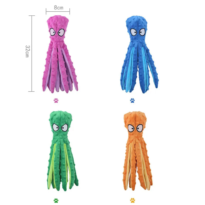 Octopus Soft Shell Plush Dog Toy