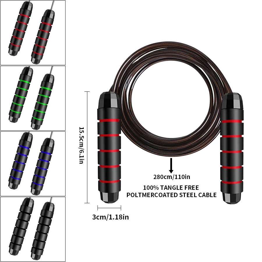 Rapid Speed Jump Rope; Steel Wire; Adjustable