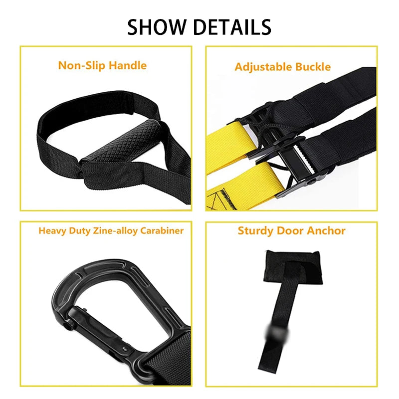 Hanging Training Strap; Adjustable Resistance Band Set