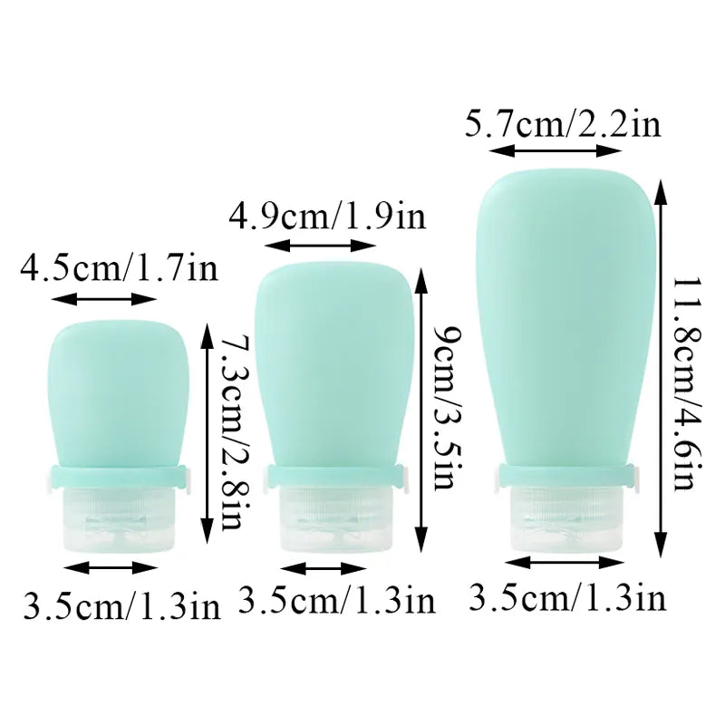 30/60/90ml Portable Silicone Travel Refillable Bottle; Shampoo, Body Wash, Lotion, Etc.