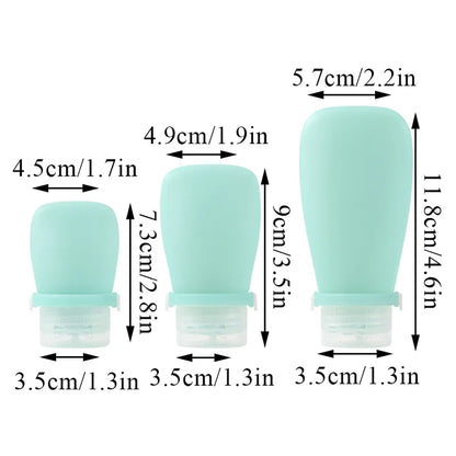 30/60/90ml Portable Silicone Travel Refillable Bottle; Shampoo, Body Wash, Lotion, Etc.