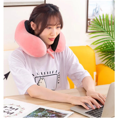 U Shaped Memory Foam Neck Pillow; Soft Travel Pillow; Great For Sleeping On Airplanes!