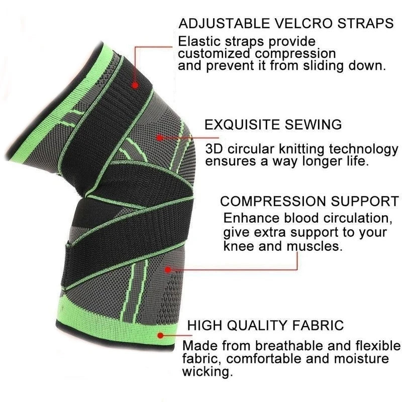 1 Pcs Knee Pad Brace; Fitness Compression Sleeve