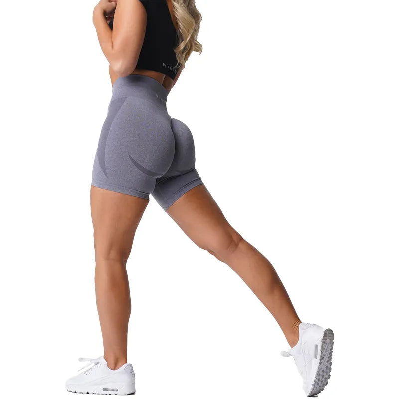 Seamless Shorts for Women; Push Up Booty Workout Shorts