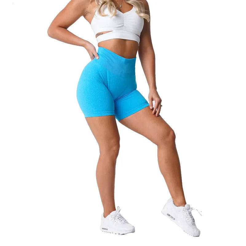 Seamless Pro Shorts; Spandex Elastic Breathable And Hip-lifting