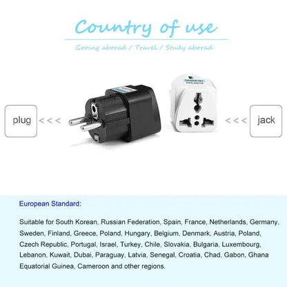 1 Piece Universal European Plug Adapter; International AU, UK, US To EU (Euro) Travel Adapter Electrical Plug Converter Power Socket