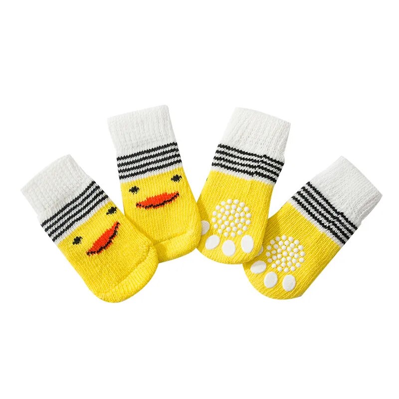 4Pcs Cute Pet Socks