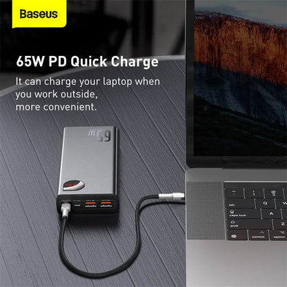 20,000mAh 65W Portable Power Bank; Fast Charging External Battery