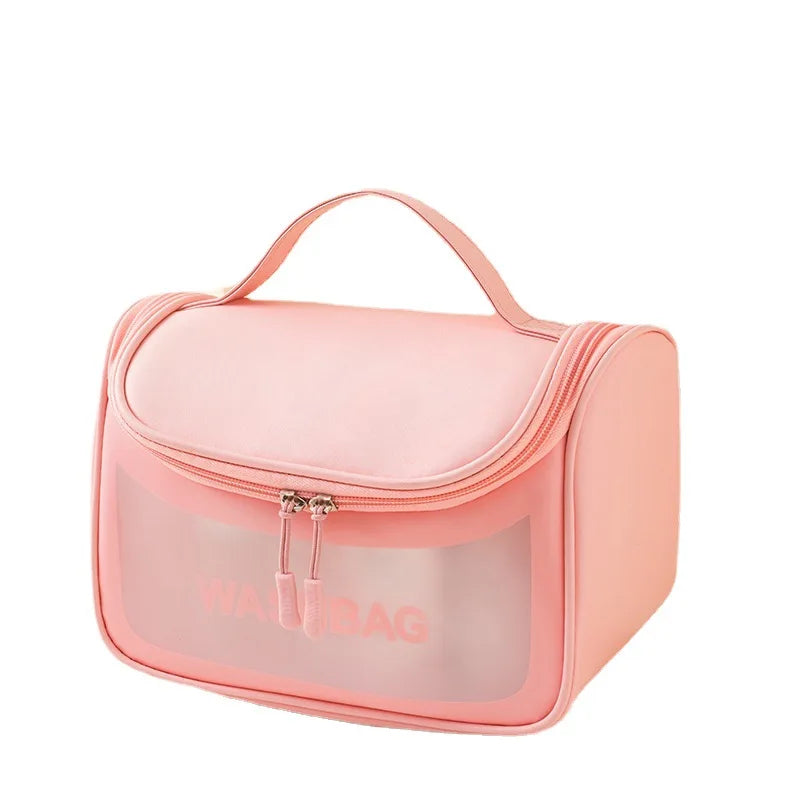 Women’s Travel Storage Bag; Toiletry Organizer; Waterproof Cosmetic Bag; Portable Transparent MakeUp Bag