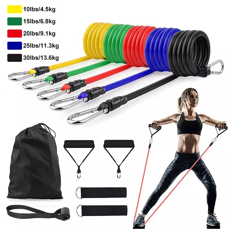 11Pcs/Set Latex Resistance Bands