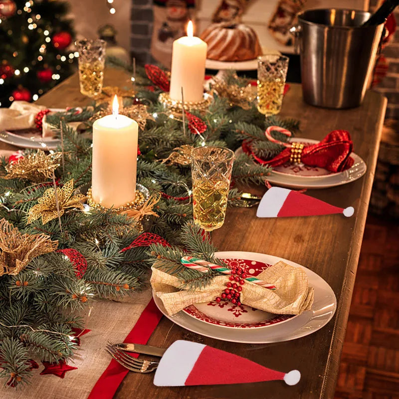 Christmas Hat Silverware Holder