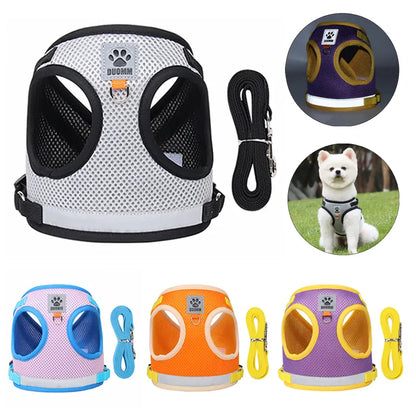 Reflective Dog Harness and Leash Set