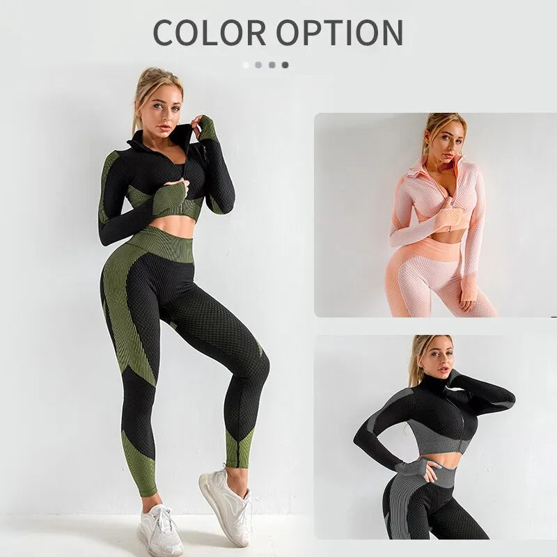 Women’s 2/3pcs Seamless Workout Outfits