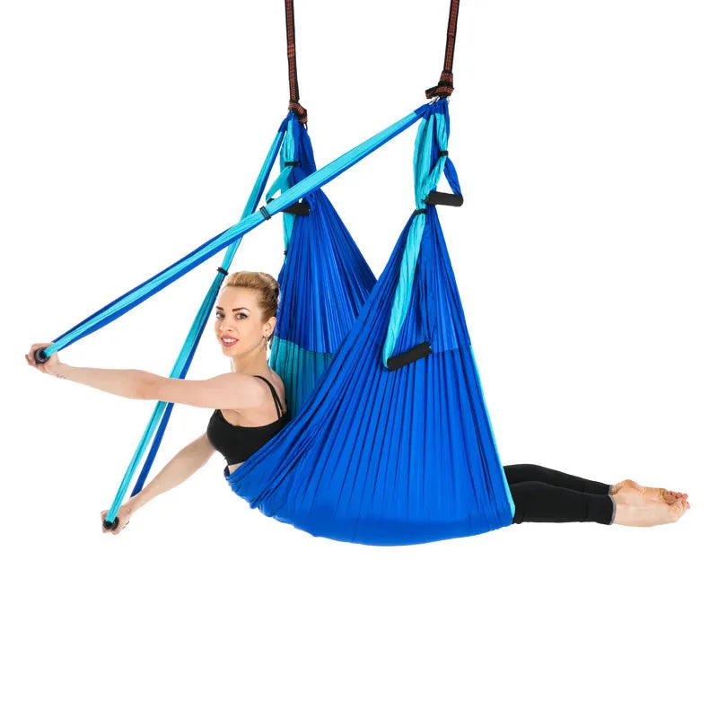 Aerial Yoga Hammock for Inelastic Gym Strength; Yoga Inversion; Anti-Gravity Aerial Traction Swing