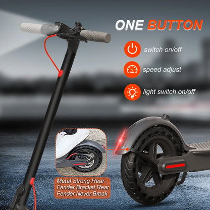 AOVOPRO ES80 M365 Electric Scooter 350W 19mph, APP Smart Adult Scooter; Shock Absorption; Anti-skid; Folding Electric Scooter