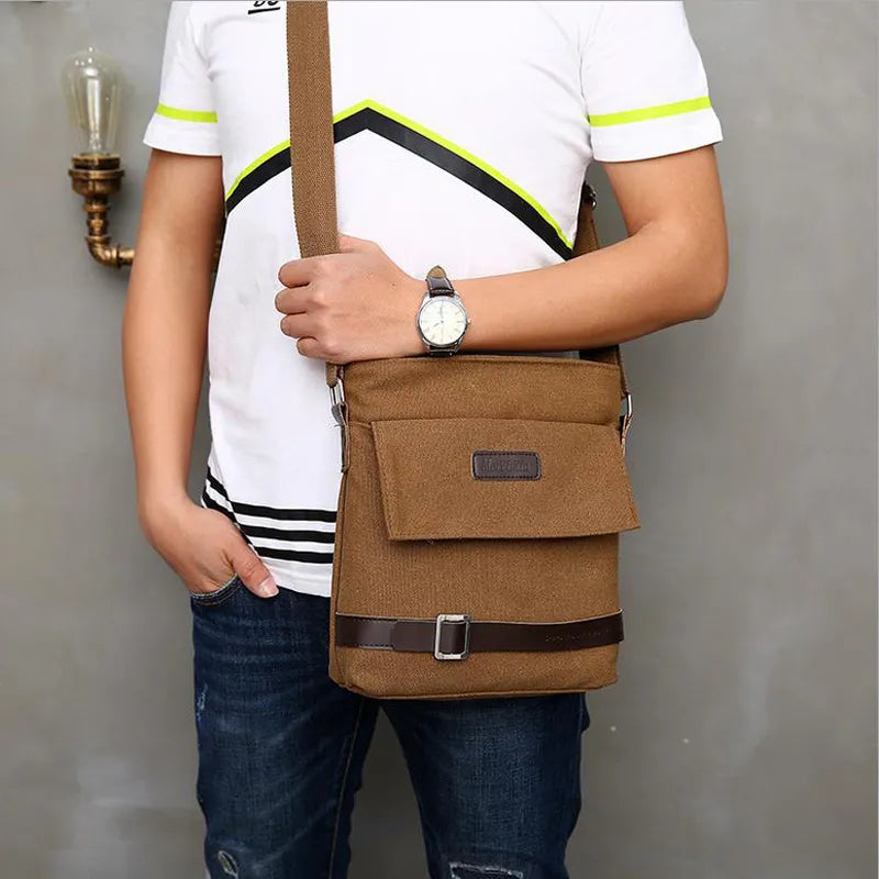 Leisure Shoulder Bag; Canvas; Crossbody Messenger Bag