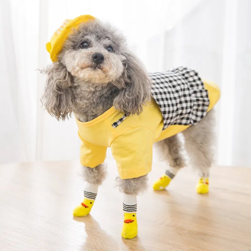 4Pcs Cute Pet Socks