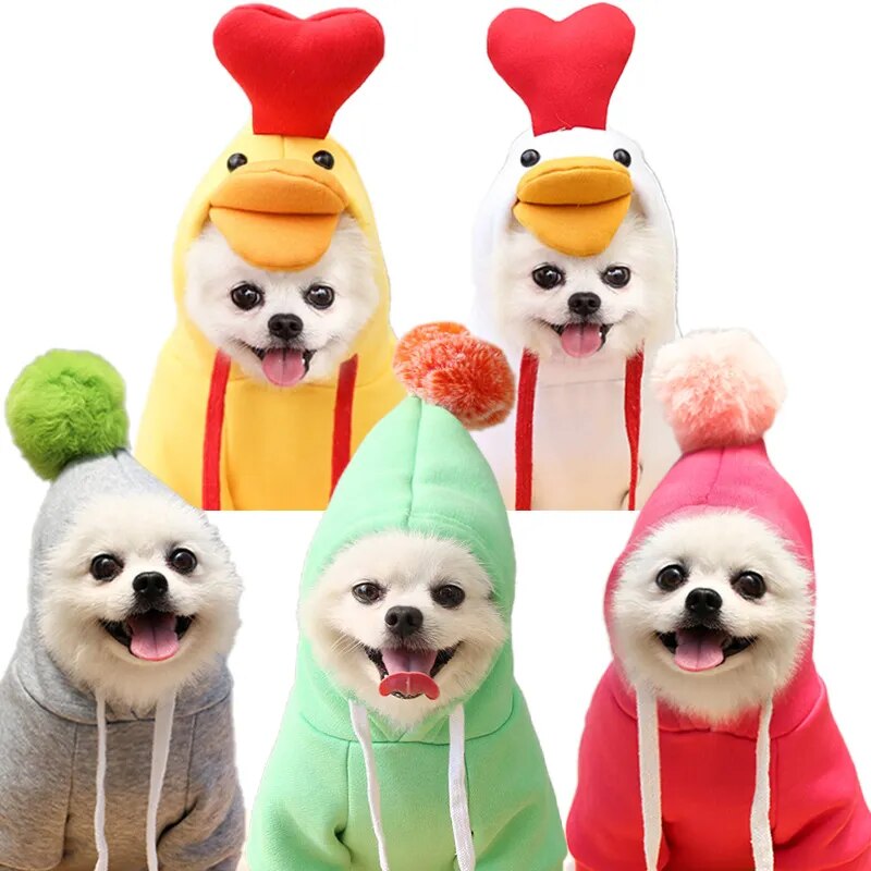 Cute Dog Hooded Clothes