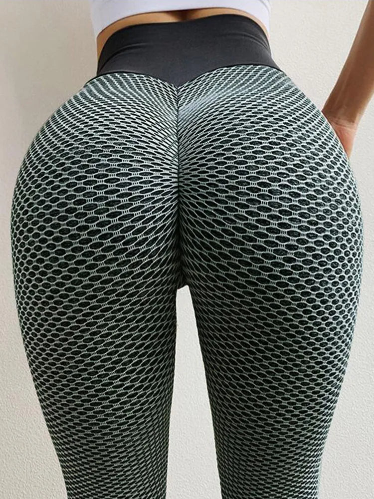 Woman’s Sport Push Up Leggings; High Waisted