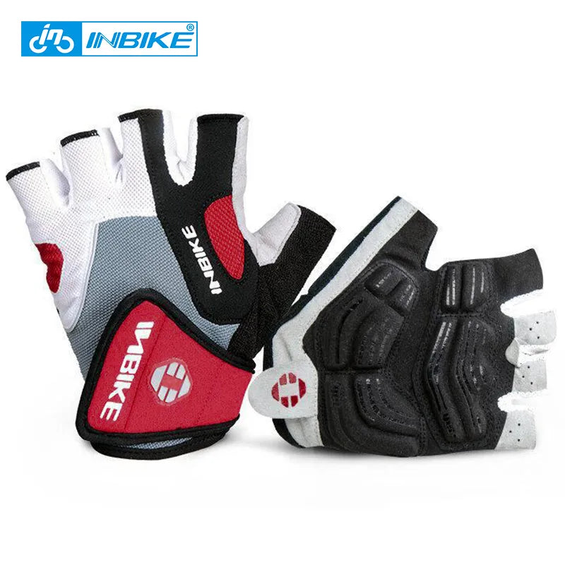 Shockproof Gel Pad Cycling Gloves; Half Finger