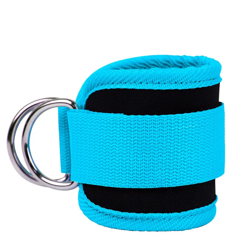 Gym Ankle Straps; Double D-Ring; Adjustable Neoprene Padded Ankle Cuffs