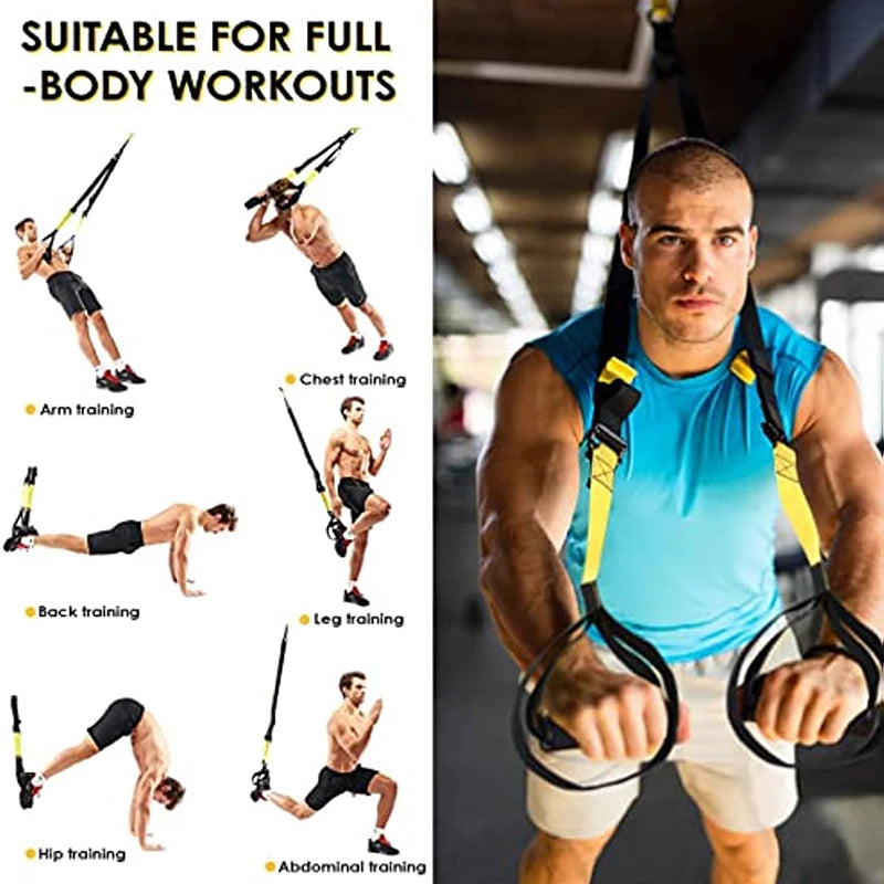 Hanging Training Strap; Adjustable Resistance Band Set