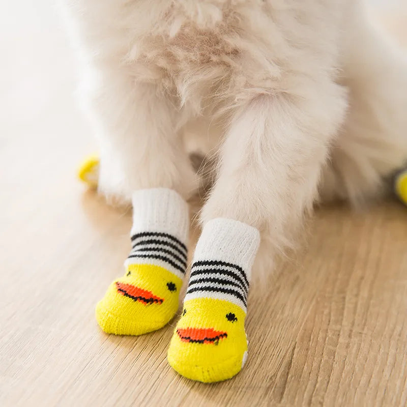 4Pcs Cute Pet Socks