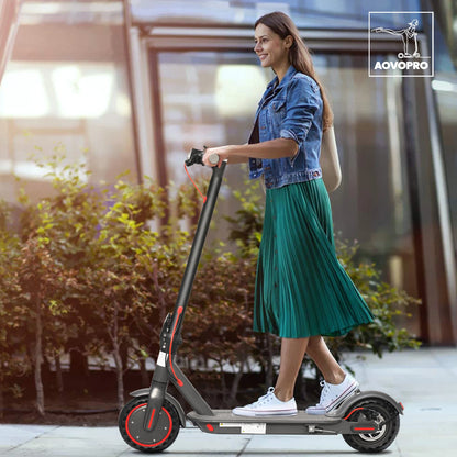 AOVOPRO ES80 M365 Electric Scooter 350W 19mph, APP Smart Adult Scooter; Shock Absorption; Anti-skid; Folding Electric Scooter