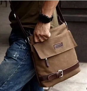 Leisure Shoulder Bag; Canvas; Crossbody Messenger Bag