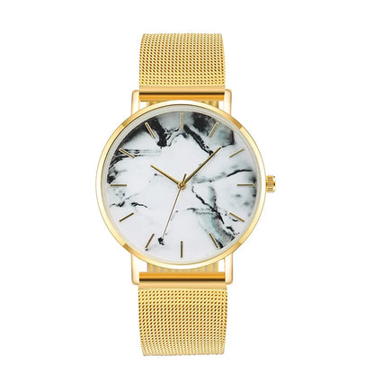 Mesh Band Marble Watch